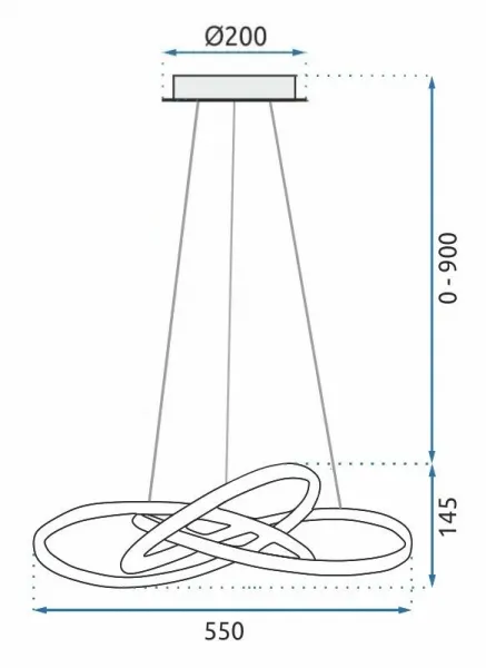 TooLight Stropné svietidlo s diaľkovým ovládaním APP394-CP zlaté