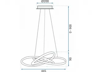 TooLight Stropné svietidlo Ring LED biele