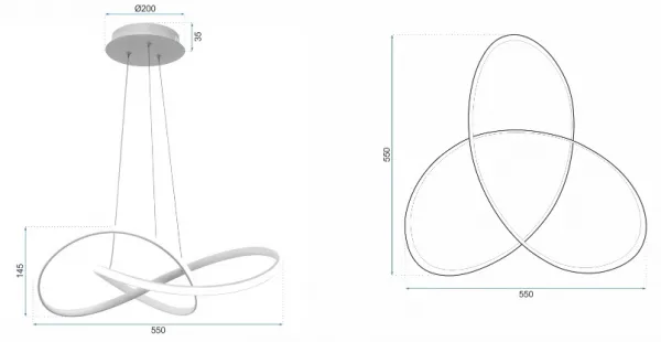 TooLight Stropné svietidlo Ring LED strieborné