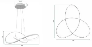 TooLight Stropné svietidlo Ring LED strieborné