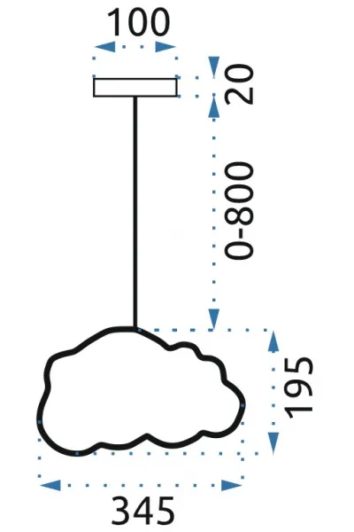 Stropné svietidlo TooLight Cloudie sivé