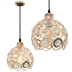 Stropné svietidlo TooLight Loft Crystal I zlaté