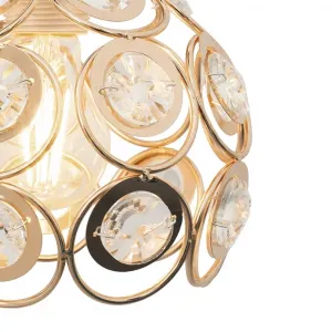 Stropné svietidlo TooLight Loft Crystal II zlaté