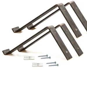 Dekoratívna drevená nástenná polica Lam003