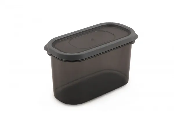 18 dielny set úložných dóz, plast, sivé