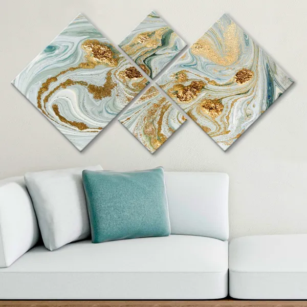 Wallity Súprava obrazov GOLDEN GLOW 60 x 115 cm 4 kusy