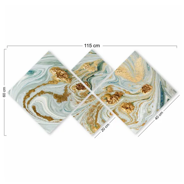 Wallity Súprava obrazov GOLDEN GLOW 60 x 115 cm 4 kusy