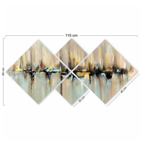 Wallity Súprava obrazov FAREBNÉ VZORY 60 x 115 cm 4 kusy