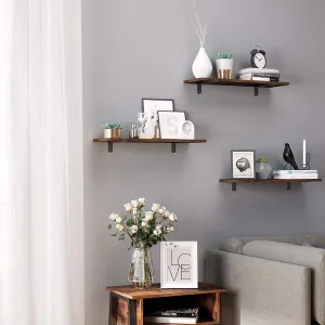 SONGMICS Súprava políc Vasagle Murali 2 ks 60x20 cm hnedá