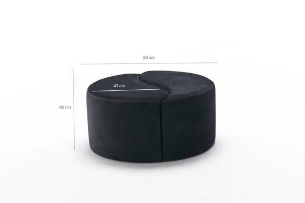 Hanah Home Taburet ALIS černý