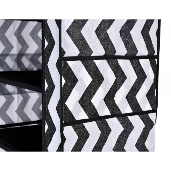 Textilná skrinka na topánky Lea - zebra