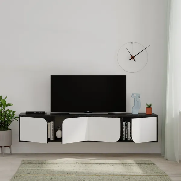 Televízny stolík Houseland Spark bendir/biely