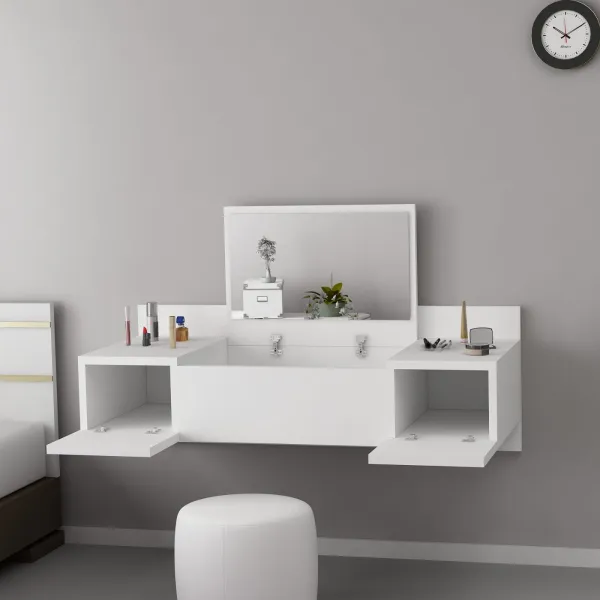 Kalune Design Toaletný stolík ZAKKUM 100 cm biely