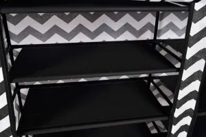 Textilná skrinka na topánky Gabi - zebra