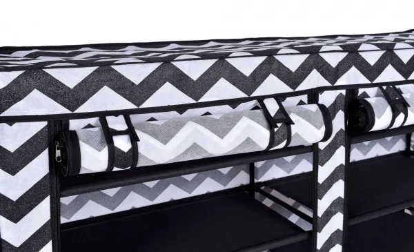 Textilná skrinka na topánky Gabi - zebra