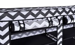 Textilná skrinka na topánky Gabi - zebra