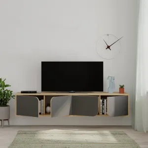 Televízny stolík Houseland Spark dub safírový/antracit