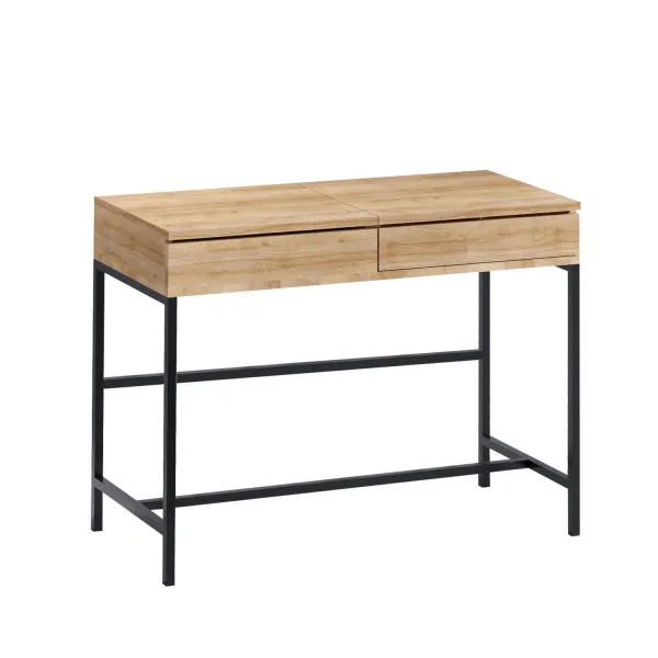 Hanah Home Toaletný stolík Linda prírodný dub/čierna