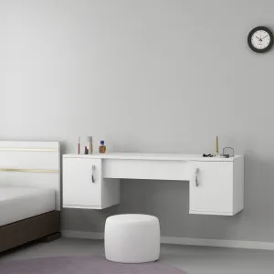 Kalune Design Toaletný stolík MERCAN 100 cm biely
