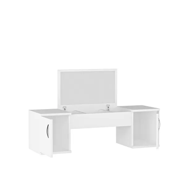 Kalune Design Toaletný stolík MERCAN 100 cm biely