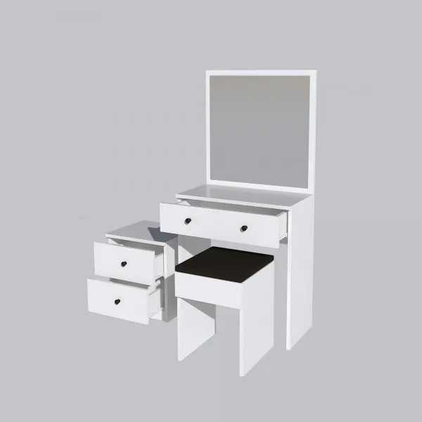 Set kozmetického a nočného stolíka, biely
