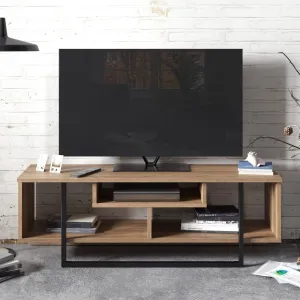 Kalune Design TV stolek ASAL 120 cm dub/černý