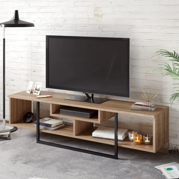 Kalune Design TV stolek ASAL 150 cm dub/černý