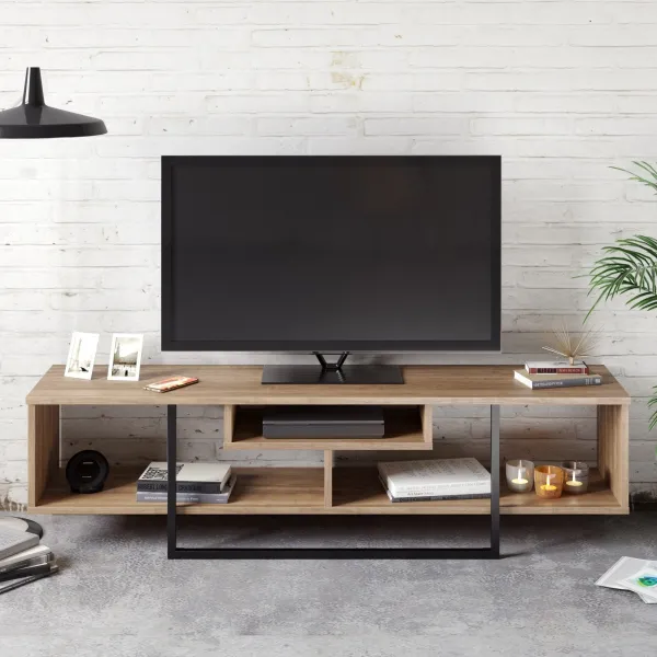 Kalune Design TV stolek ASAL 150 cm dub/černý
