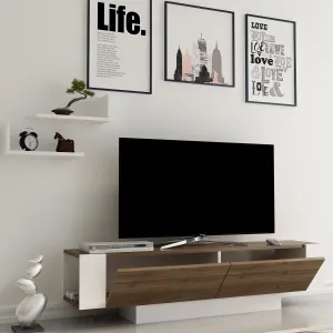 TV stolík Matera - Walnut, White