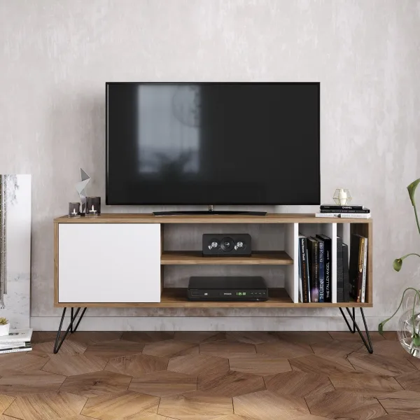 TV stolík Mistico (140) - Walnut, White