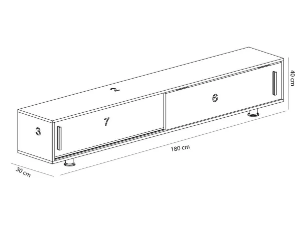 TV stolík Nehi - White, White