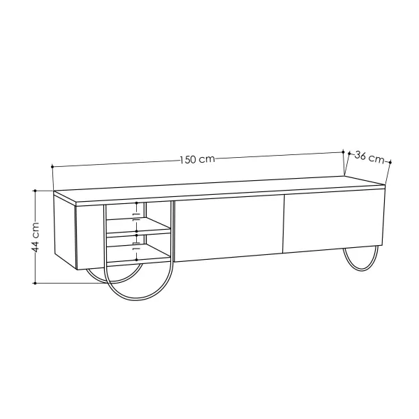 TV stolík Norfolk Tv Stand - White