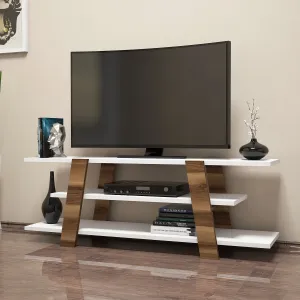 Kalune Design TV stolek FLOWER 120 cm bílý/ořech