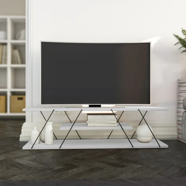 TV stolík Canaz v2 - White, Black