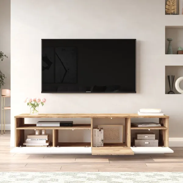 Hanah Home TV stolek FR5 180 cm borovice/bílý