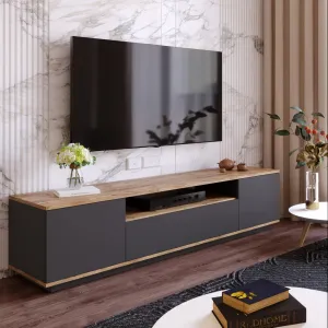 Hanah Home TV stolek FREE 7 180 cm borovice/antracitový
