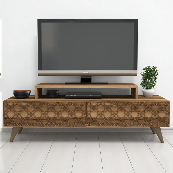 Kalune Design TV stolek CITY 140 cm ořech