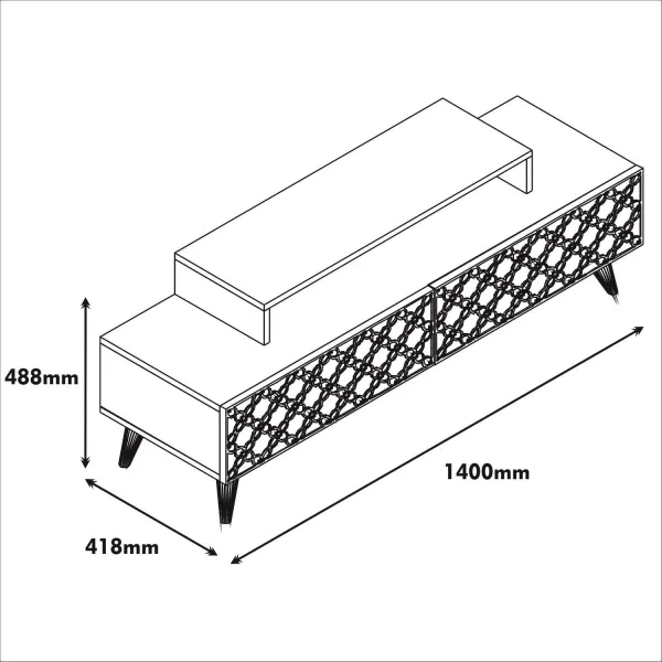 Kalune Design TV stolek CITY 140 cm ořech