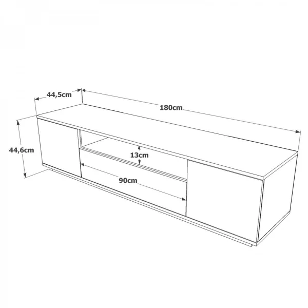 Hanah Home TV stolek FREE 7 180 cm borovice/bílý