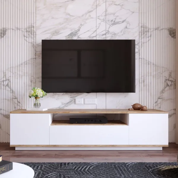 Hanah Home TV stolek FREE 7 180 cm borovice/bílý