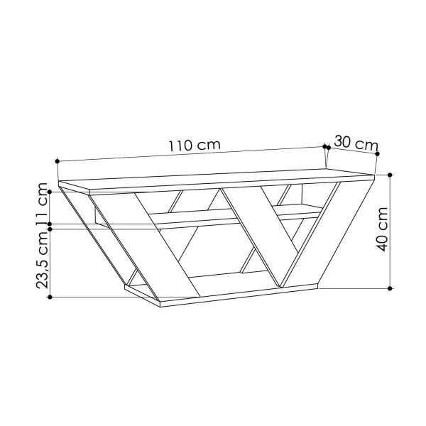 TV stolík Pipralla Anthracite