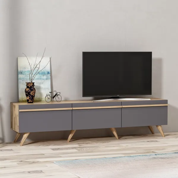Kalune Design TV stolek AMSTERDAM 180 cm antracitový