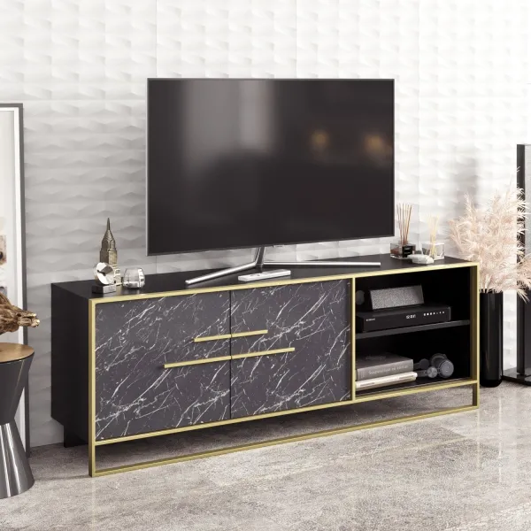 TV stolík Polka - Black