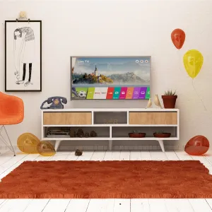 Kalune Design TV stolek ANGOLA 140 cm bílý/dub