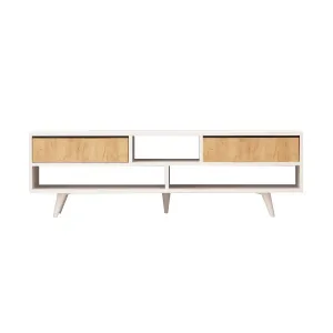 Kalune Design TV stolek ANGOLA 140 cm bílý/dub