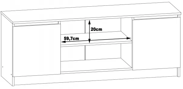 Ak furniture TV stolík Beron 140 cm sonoma