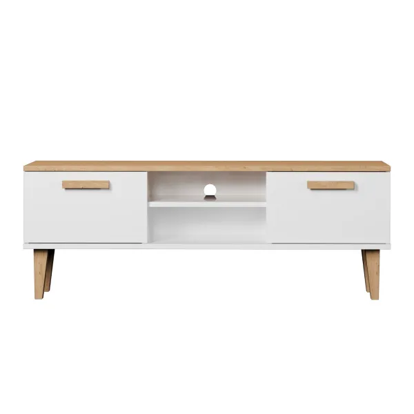 Kocot kids TV stolík DENVER 120 cm biely/dub hickory