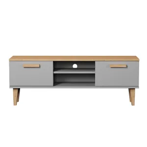Kocot kids TV stolek DENVER 120 cm šedý/dub hickory