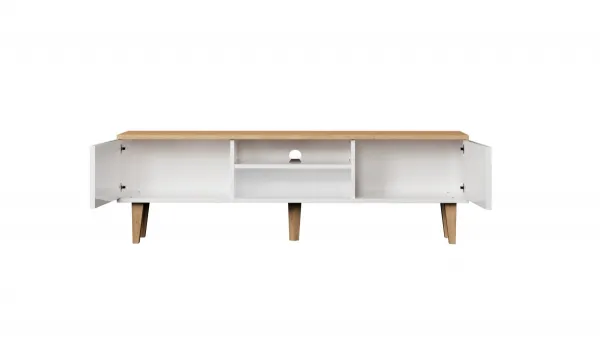 Kocot kids TV stolík DENVER 160 cm biely/dub hickory