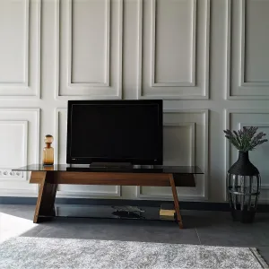 Kalune Design TV stolek TV201 158 cm ořech/černý